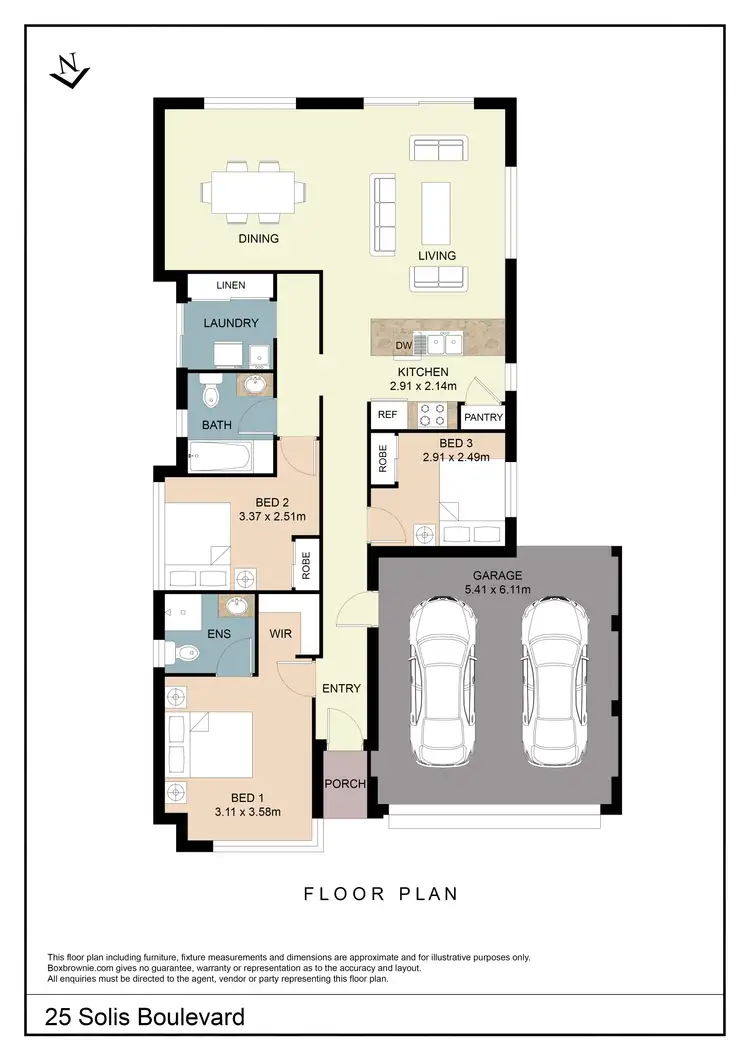 Floorplan of Homely house listing, 25 Solis Boulevard, Baldivis WA 6171