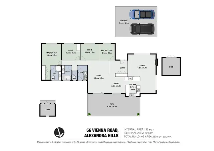 Floorplan of Homely house listing, 56 Vienna Road, Alexandra Hills QLD 4161