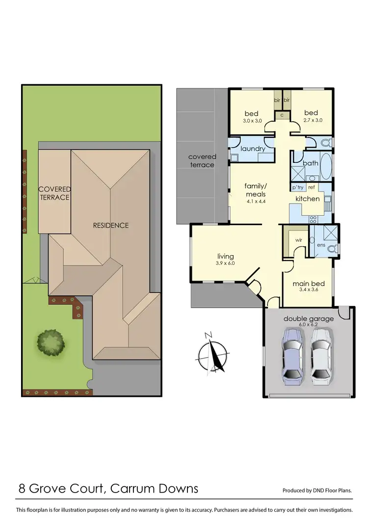 Floorplan of Homely house listing, 8 Grove Court, Carrum Downs VIC 3201
