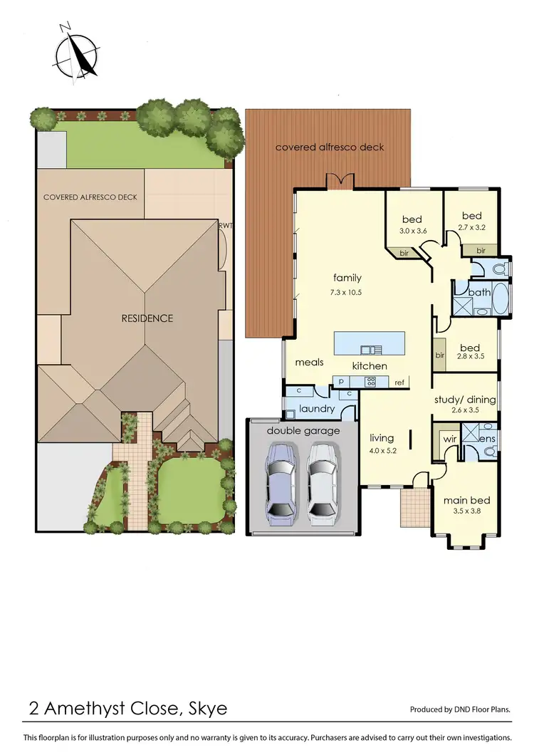 Floorplan of Homely house listing, 2 Amethyst Close, Skye VIC 3977