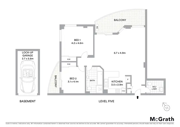 Floorplan of Homely unit listing, 503/91A Bridge Road, Westmead NSW 2145
