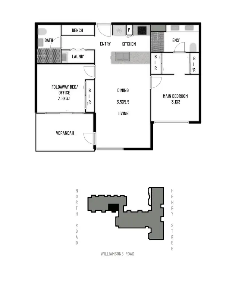 Floorplan of Homely apartment listing, 101/160 Williamsons Road, Doncaster VIC 3108