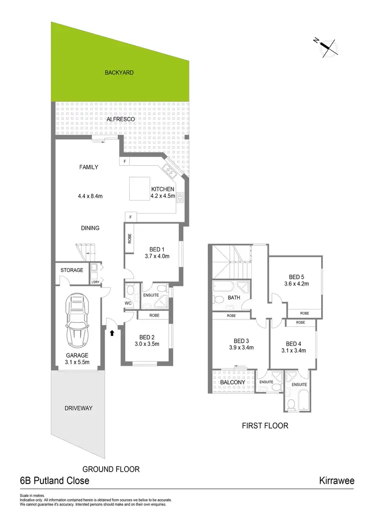 Floorplan of Homely house listing, 6B Putland Close, Kirrawee NSW 2232