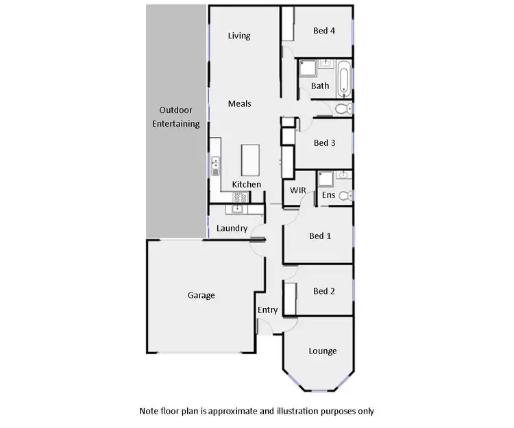 Floorplan of Homely house listing, 12 Lisa Court, Mildura VIC 3500