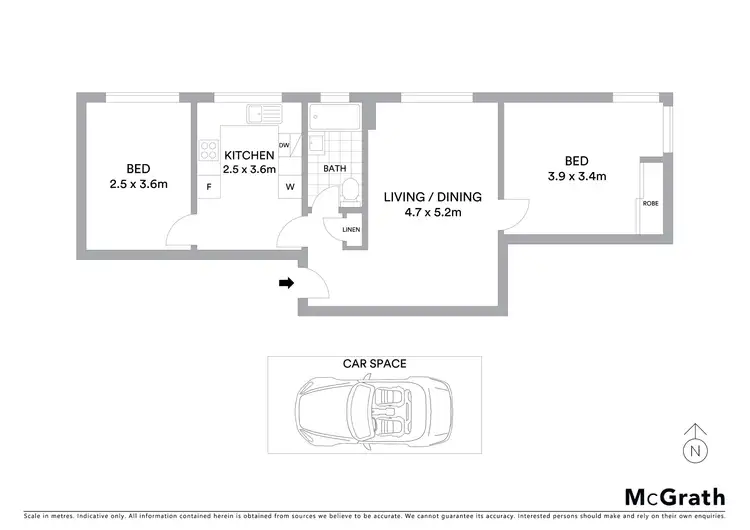 Floorplan of Homely apartment listing, 5/11 Botany Street, Bondi Junction NSW 2022