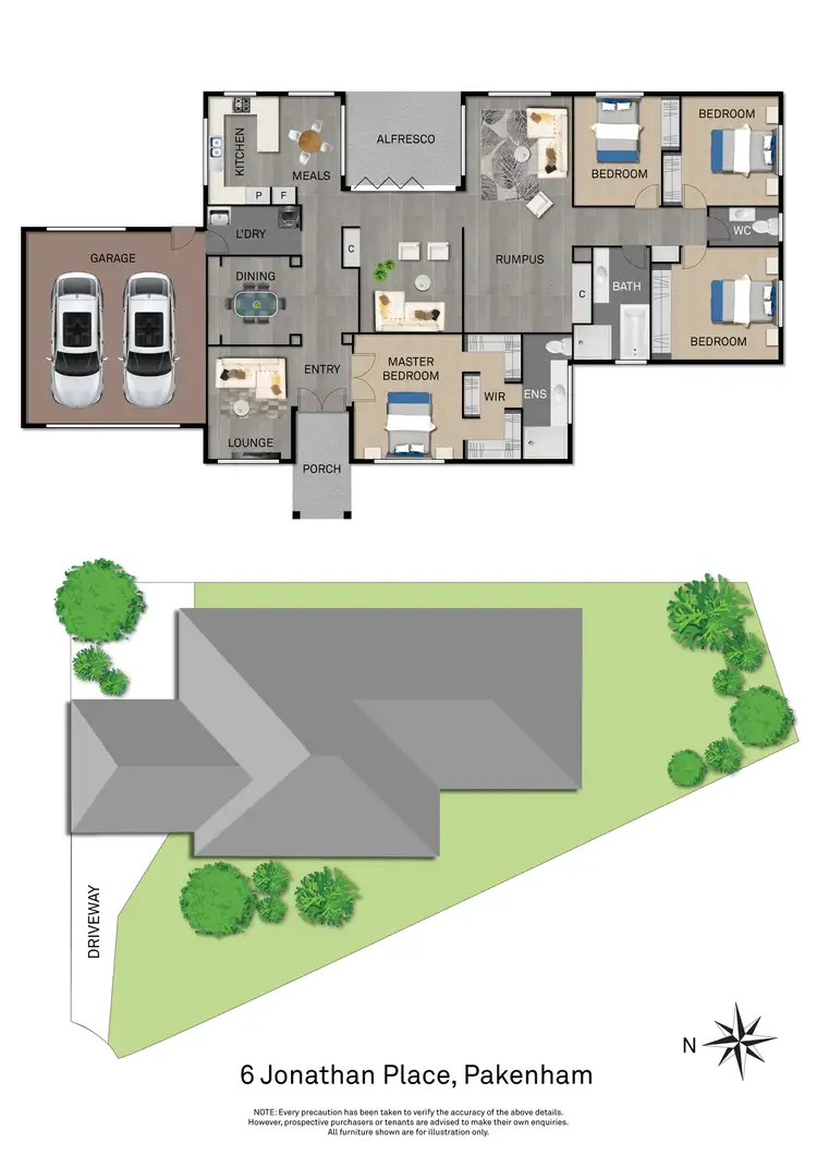 Floorplan of Homely house listing, 6 Jonathan Place, Pakenham VIC 3810