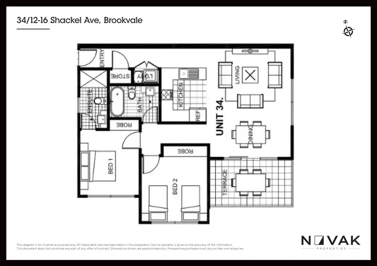 Floorplan of Homely apartment listing, 34/12 Shackel Avenue, Brookvale NSW 2100