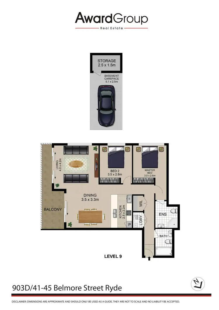 Floorplan of Homely apartment listing, D903/41-45 Belmore Street, Ryde NSW 2112