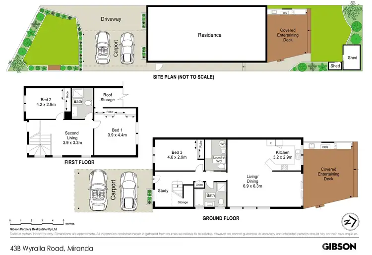 Floorplan of Homely semi-detached listing, 43B Wyralla Road, Miranda NSW 2228