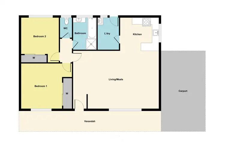 Floorplan of Homely unit listing, 5/4 Hopkins Court, Sebastopol VIC 3356