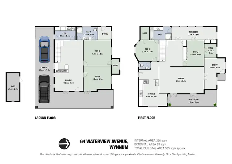 Floorplan of Homely house listing, 64 Waterview Avenue, Wynnum QLD 4178