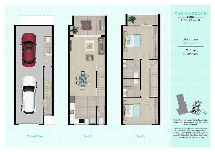Floorplan of Homely townhouse listing, 58/3028 The Boulevard, Carrara QLD 4211