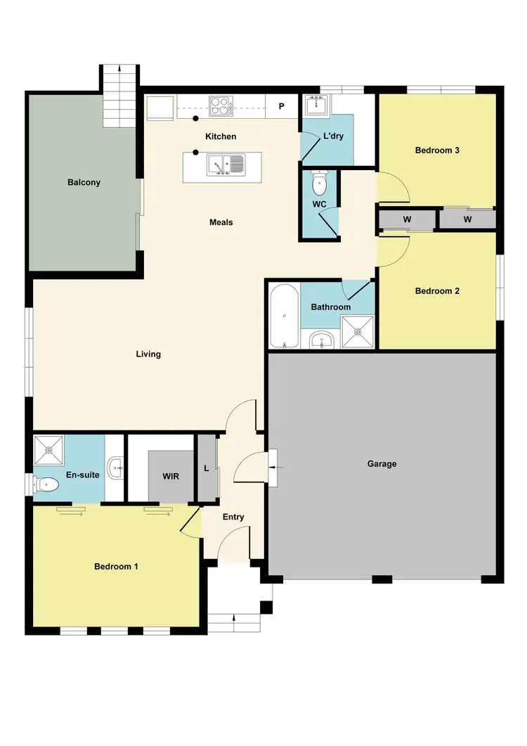 Floorplan of Homely townhouse listing, 219B Finch Street, Ballarat East VIC 3350