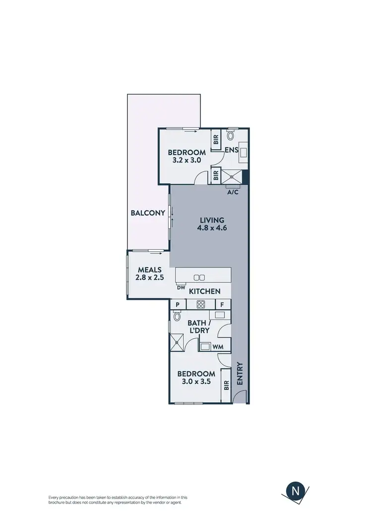 Floorplan of Homely apartment listing, 210/78 Epping Road, Epping VIC 3076