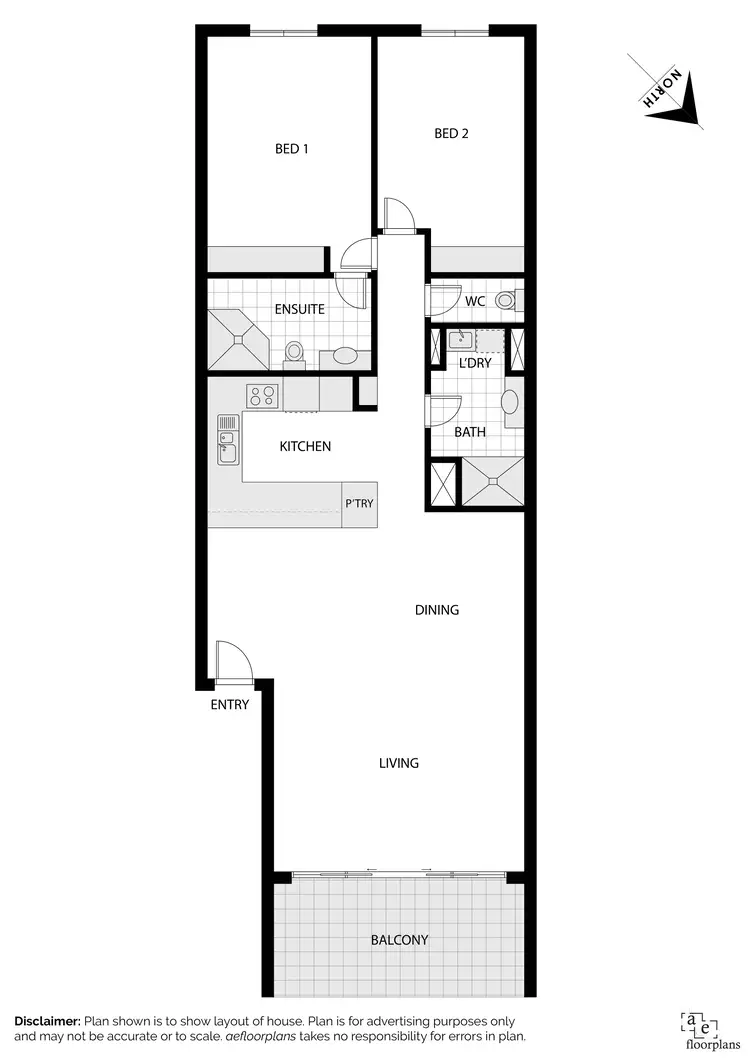 Floorplan of Homely apartment listing, 155/81 Kennedy Street, Kingston ACT 2604