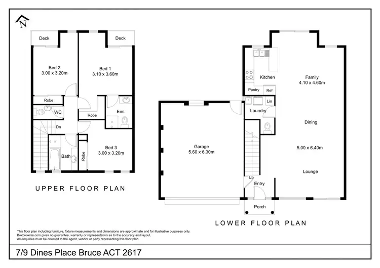 Floorplan of Homely townhouse listing, 7/9 Dines Place, Bruce ACT 2617