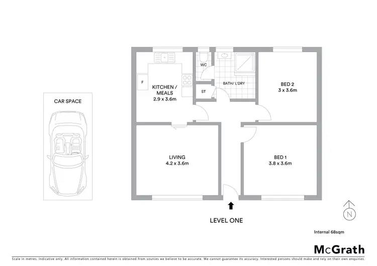 Floorplan of Homely apartment listing, 5/86 Pentland Parade, Yarraville VIC 3013