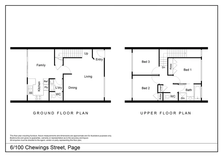 Floorplan of Homely townhouse listing, 6/100 Chewings Street, Page ACT 2614