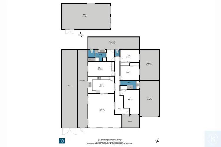 Floorplan of Homely house listing, 77 Mookarii Street, Cobram VIC 3644