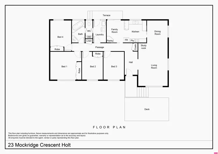 Floorplan of Homely house listing, 23 Mockridge Crescent, Holt ACT 2615