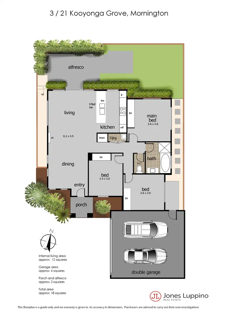 Floorplan of Homely unit listing, 3/21 Kooyonga Grove, Mornington VIC 3931