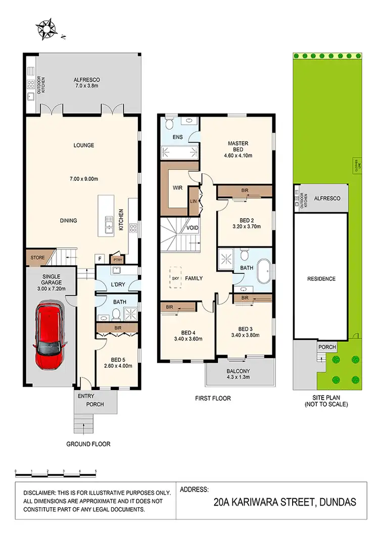 Floorplan of Homely semi-detached listing, 20A Kariwarra Street, Dundas NSW 2117