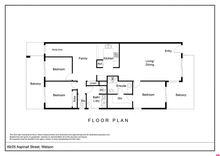 Floorplan of Homely apartment listing, 49/25 Aspinall Street, Watson ACT 2602