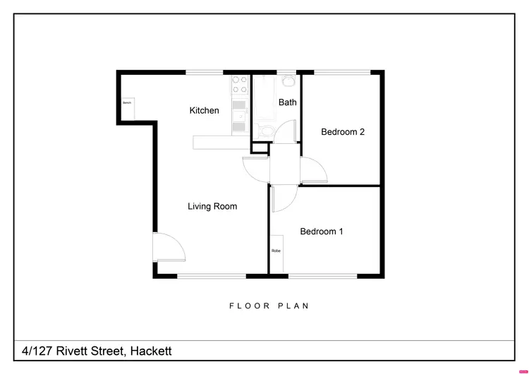 Floorplan of Homely apartment listing, 4/127 Rivett Street, Hackett ACT 2602