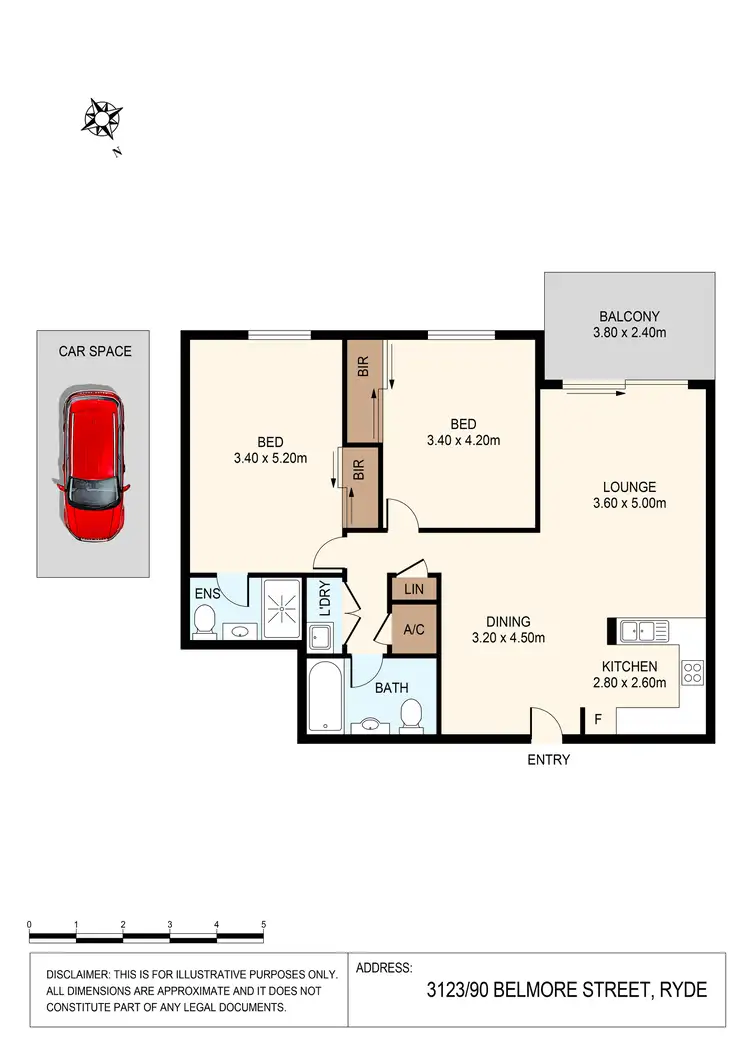 Floorplan of Homely apartment listing, 3123/90 Belmore Street, Ryde NSW 2112