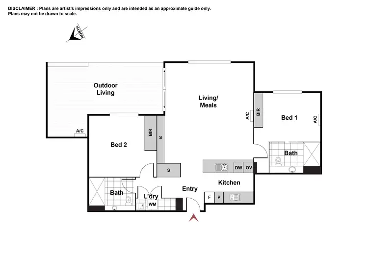 Floorplan of Homely apartment listing, 263/36 Philip Hodgins Street, Wright ACT 2611