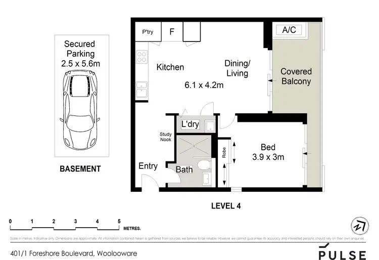 Floorplan of Homely unit listing, 401/1 Foreshore Boulevard, Woolooware NSW 2230