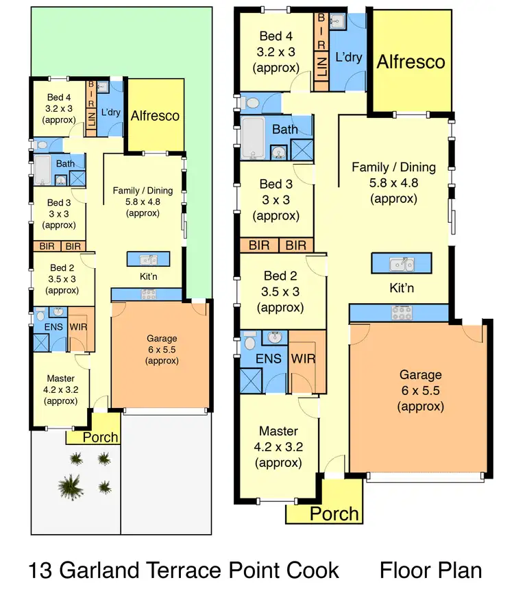 Floorplan of Homely house listing, 13 Garland Terrace, Point Cook VIC 3030