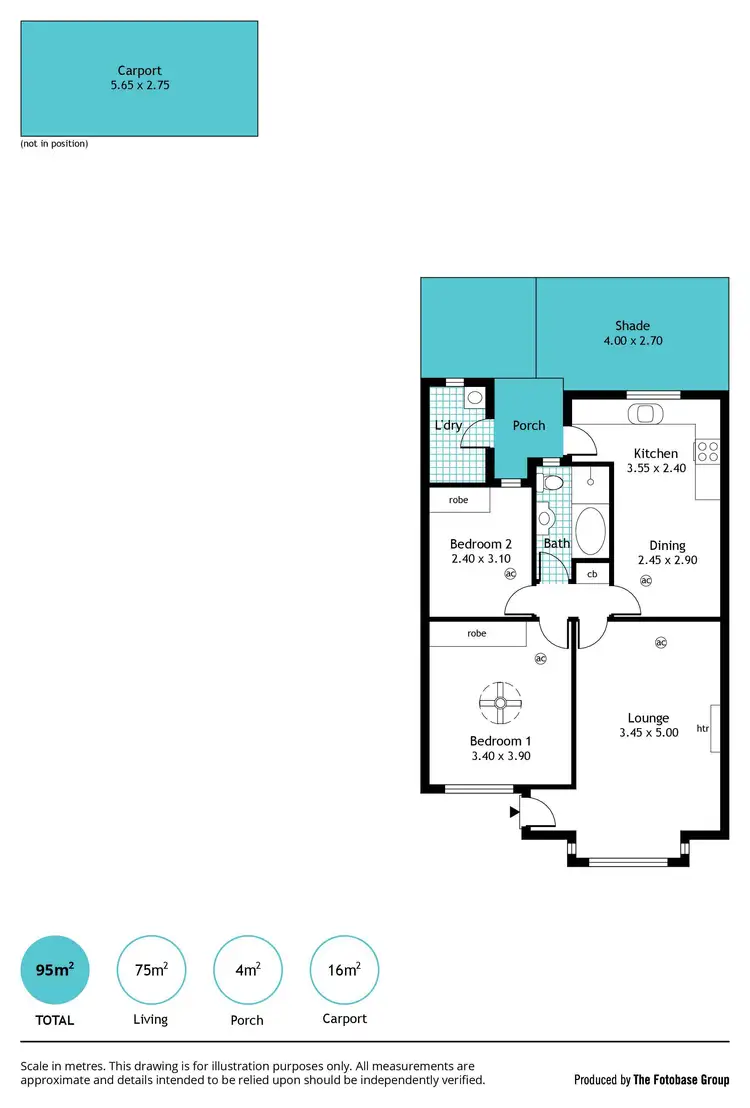 Floorplan of Homely unit listing, 3/1 Sixth Avenue, Glenelg East SA 5045
