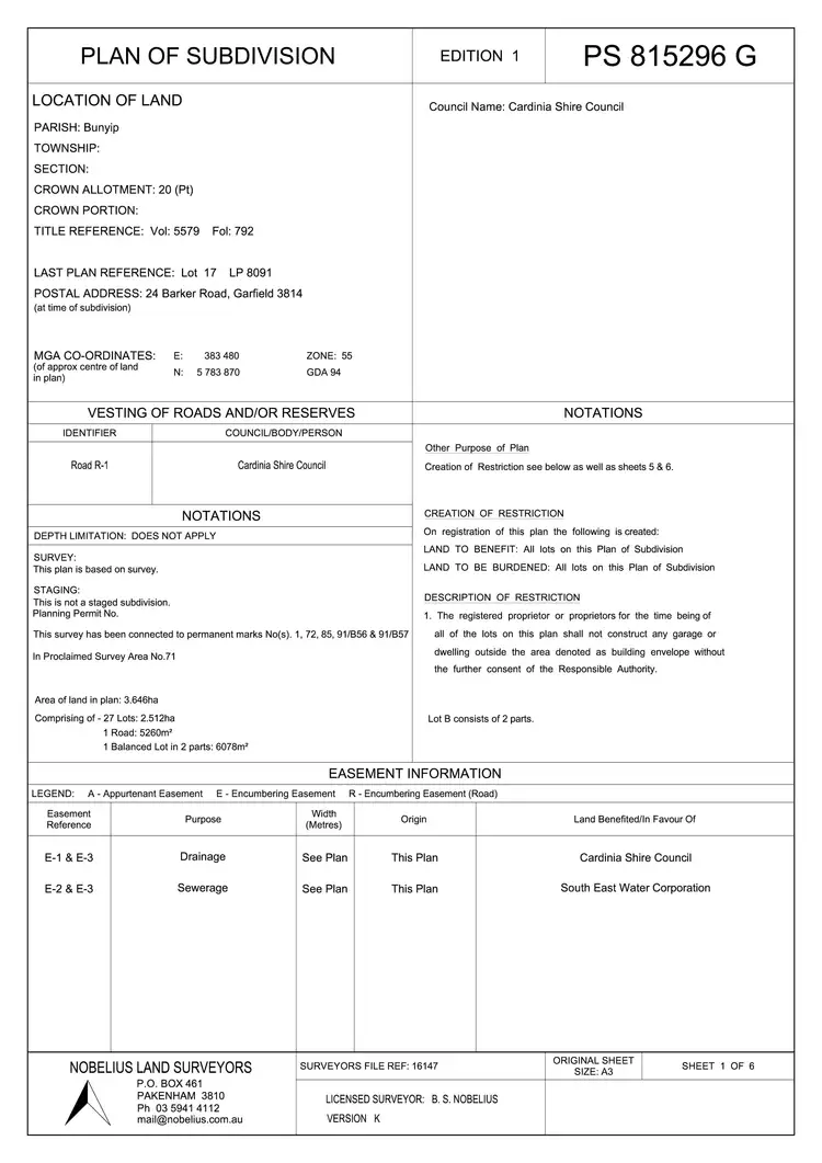 Floorplan of Homely rural property listing, LOT 25, 24 Barker Road, Garfield VIC 3814