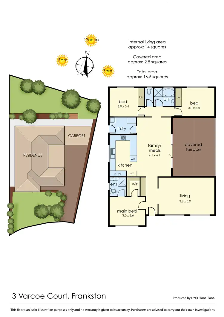 Floorplan of Homely house listing, 3 Varcoe Court, Frankston VIC 3199