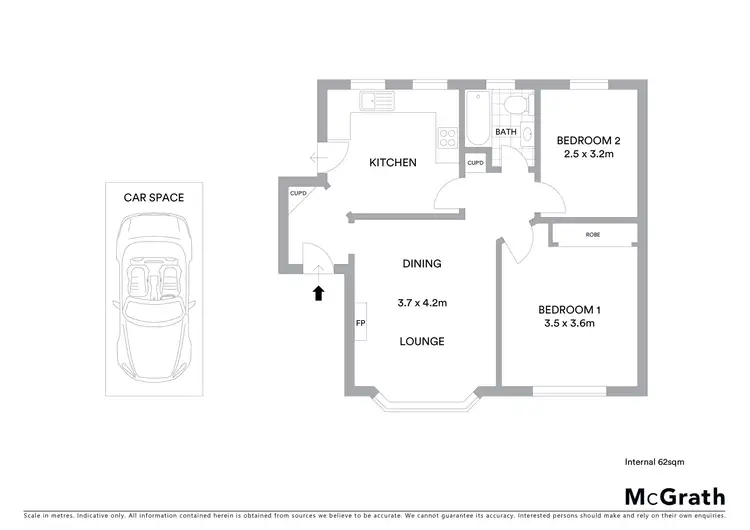 Floorplan of Homely apartment listing, 2/68 Goldsmith Street, Elwood VIC 3184