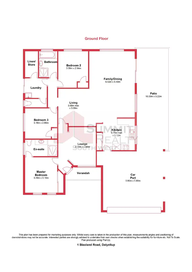 Floorplan of Homely house listing, 1 Blaxland Road, Dalyellup WA 6230