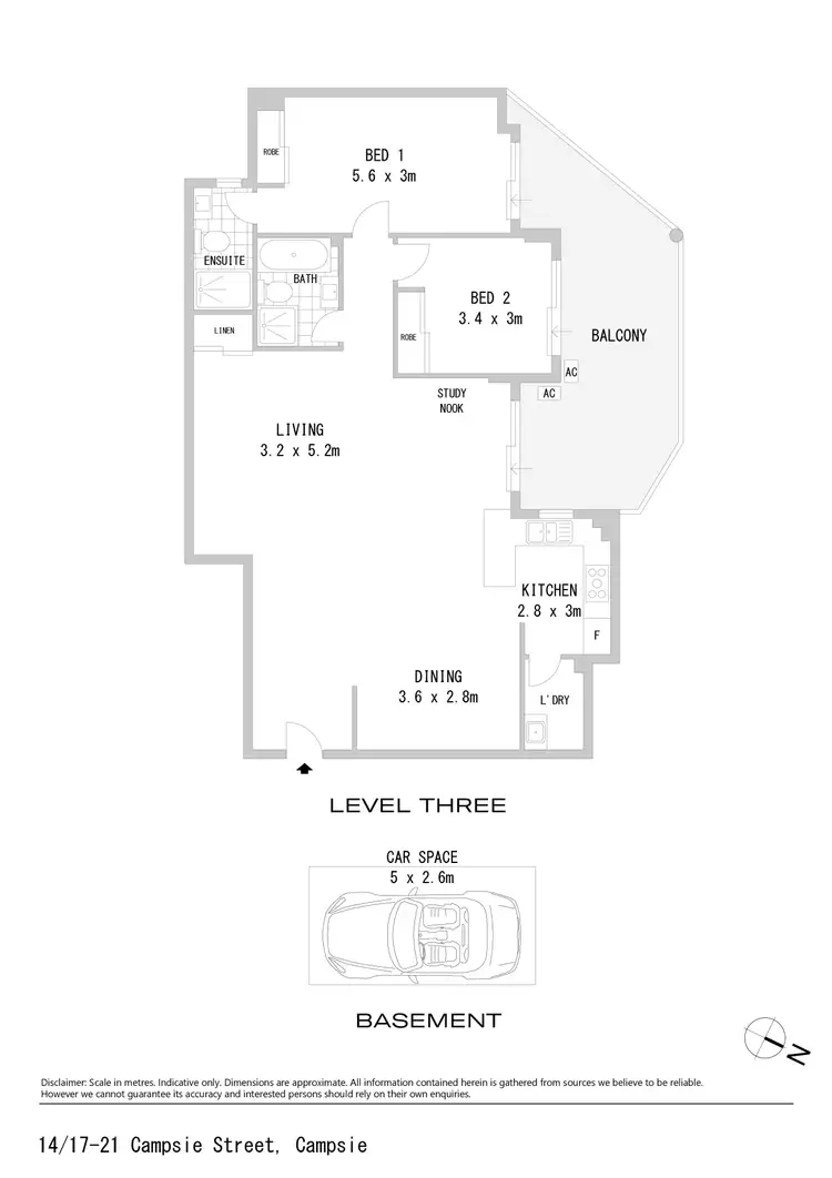 Floorplan of Homely apartment listing, 14/17-21 Campsie Street, Campsie NSW 2194