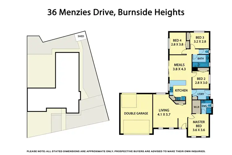 Floorplan of Homely house listing, 36 Menzies Drive, Burnside Heights VIC 3023