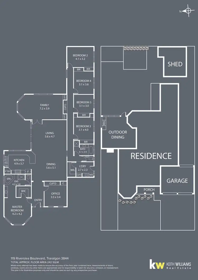 Floorplan of Homely house listing, 119 Riverslea Boulevard, Traralgon VIC 3844