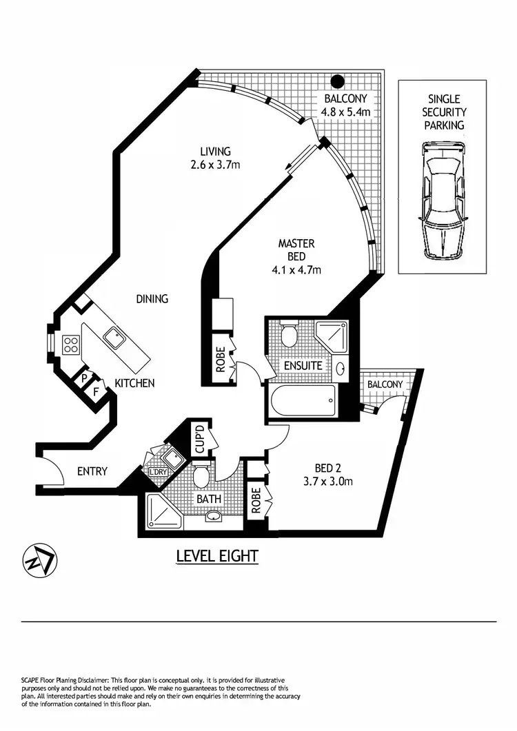 Floorplan of Homely apartment listing, 801/61 Macquarie Street, Sydney NSW 2000