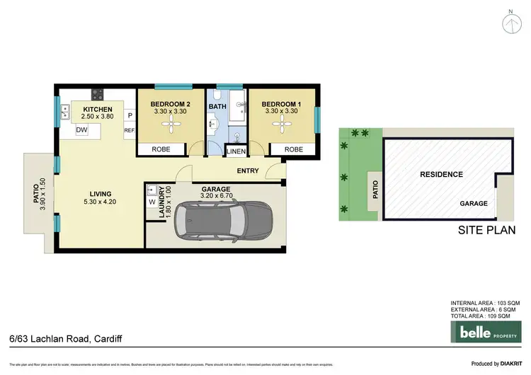 Floorplan of Homely villa listing, 6/63 Lachlan Road, Cardiff NSW 2285