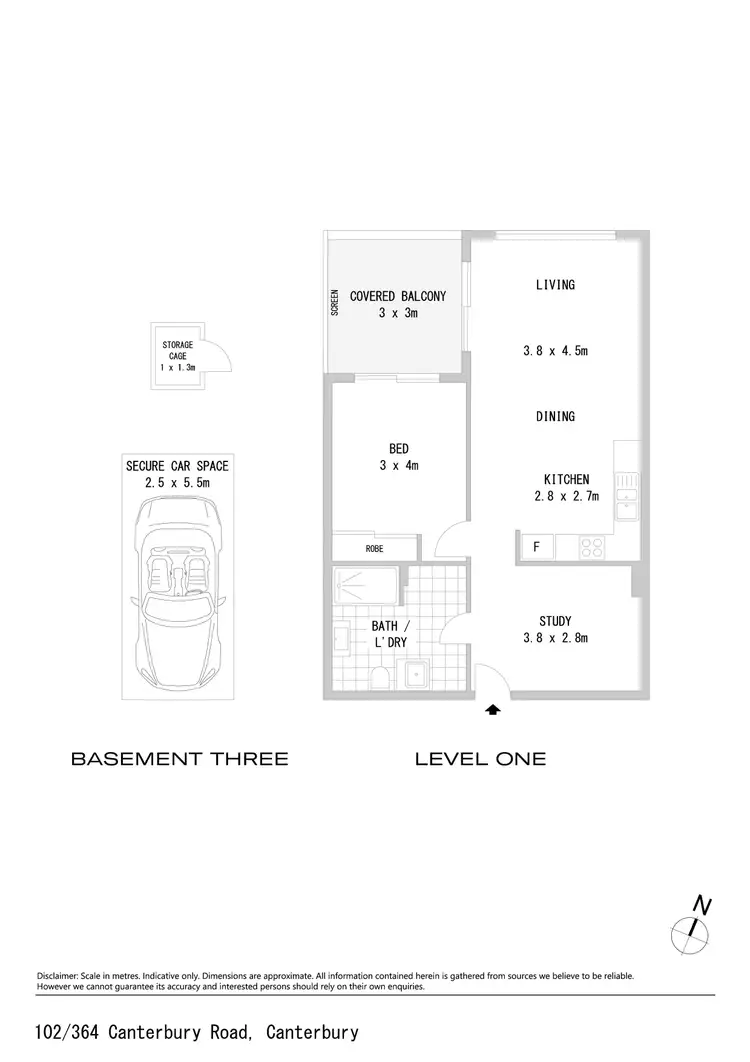 Floorplan of Homely apartment listing, 102/364-374 Canterbury Road, Canterbury NSW 2193