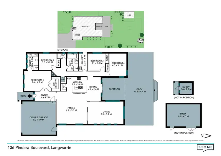 Floorplan of Homely house listing, 136 Pindara Boulevard, Langwarrin VIC 3910