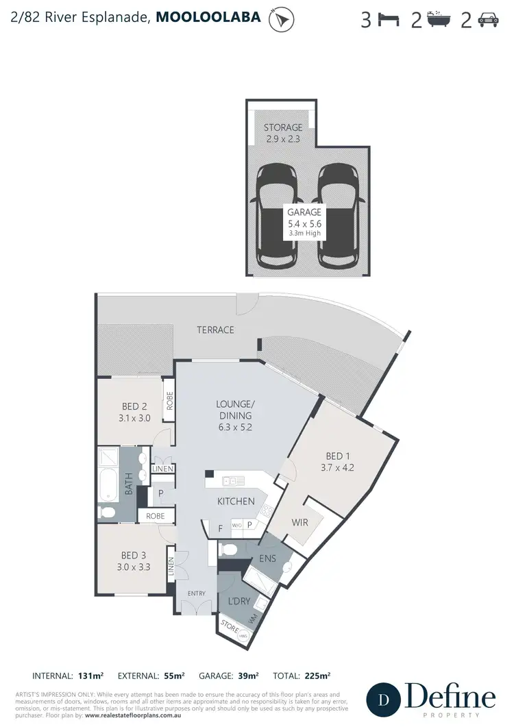 Floorplan of Homely apartment listing, 2/82-86 River Esplanade, Mooloolaba QLD 4557