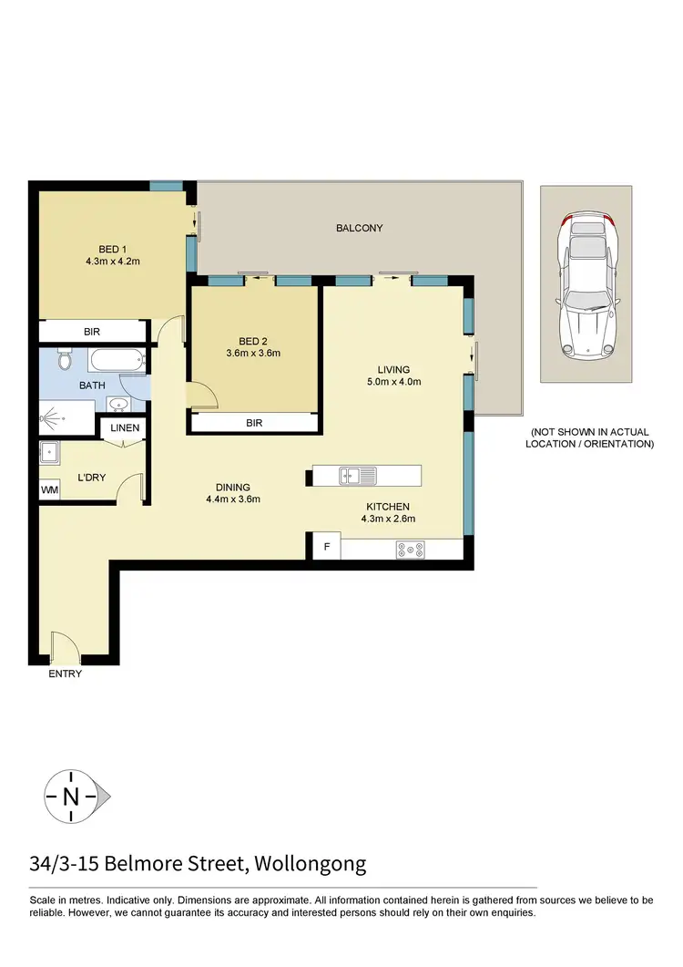 Floorplan of Homely apartment listing, 34/3-15 Belmore Street, Wollongong NSW 2500
