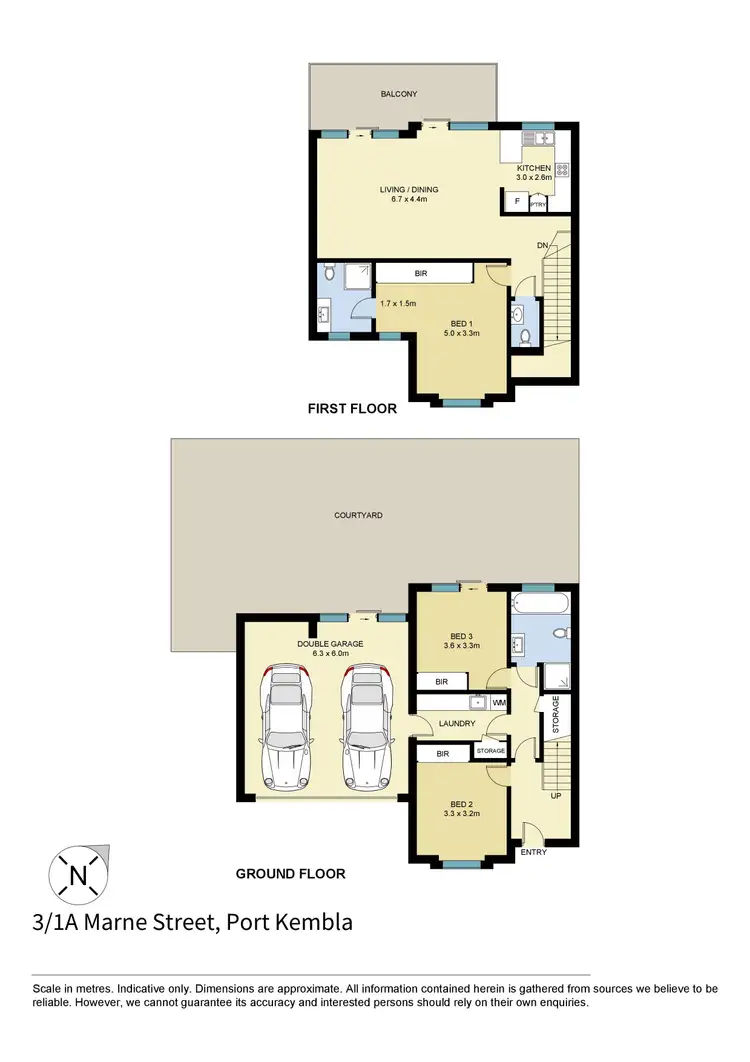 Floorplan of Homely townhouse listing, 3/1A Marne Street, Port Kembla NSW 2505