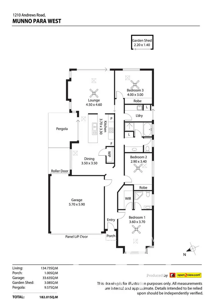Floorplan of Homely house listing, 1210 Andrews Road, Munno Para West SA 5115