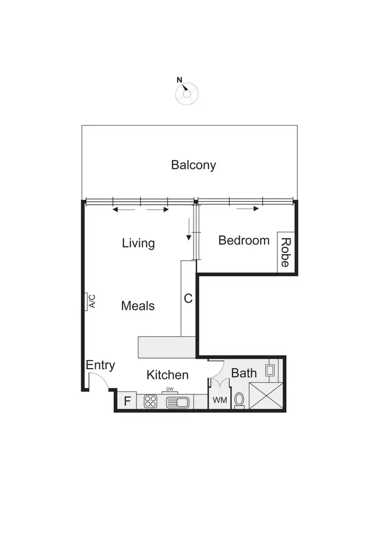 Floorplan of Homely apartment listing, 405/1 Danks Street West, Port Melbourne VIC 3207