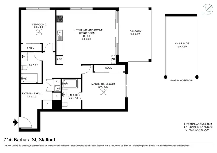 Floorplan of Homely apartment listing, 71/6 Babarra Street, Stafford QLD 4053